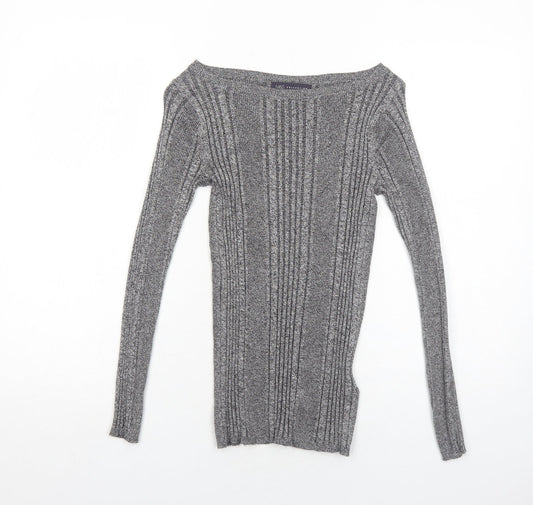 Womens UK Size 8 Marks and Spencer Grey Pullover Jumper