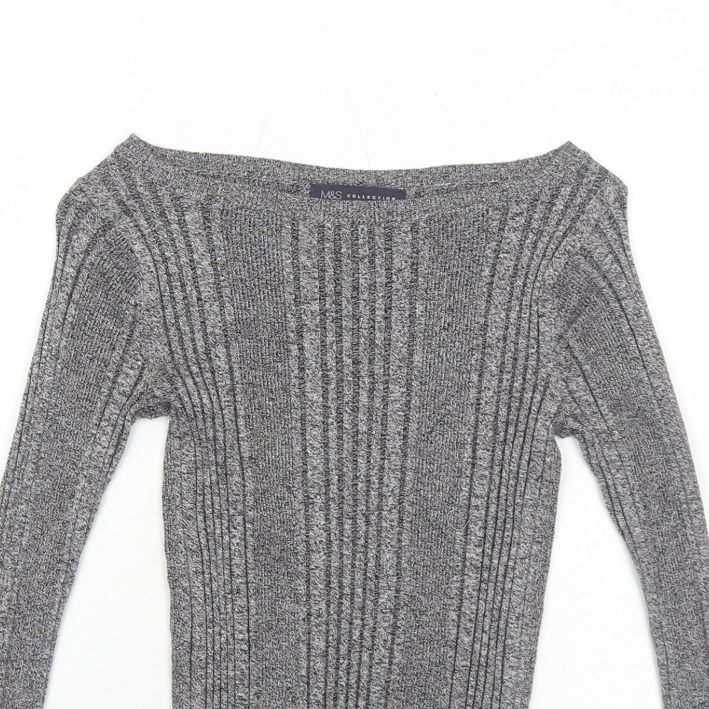Womens UK Size 8 Marks and Spencer Grey Pullover Jumper