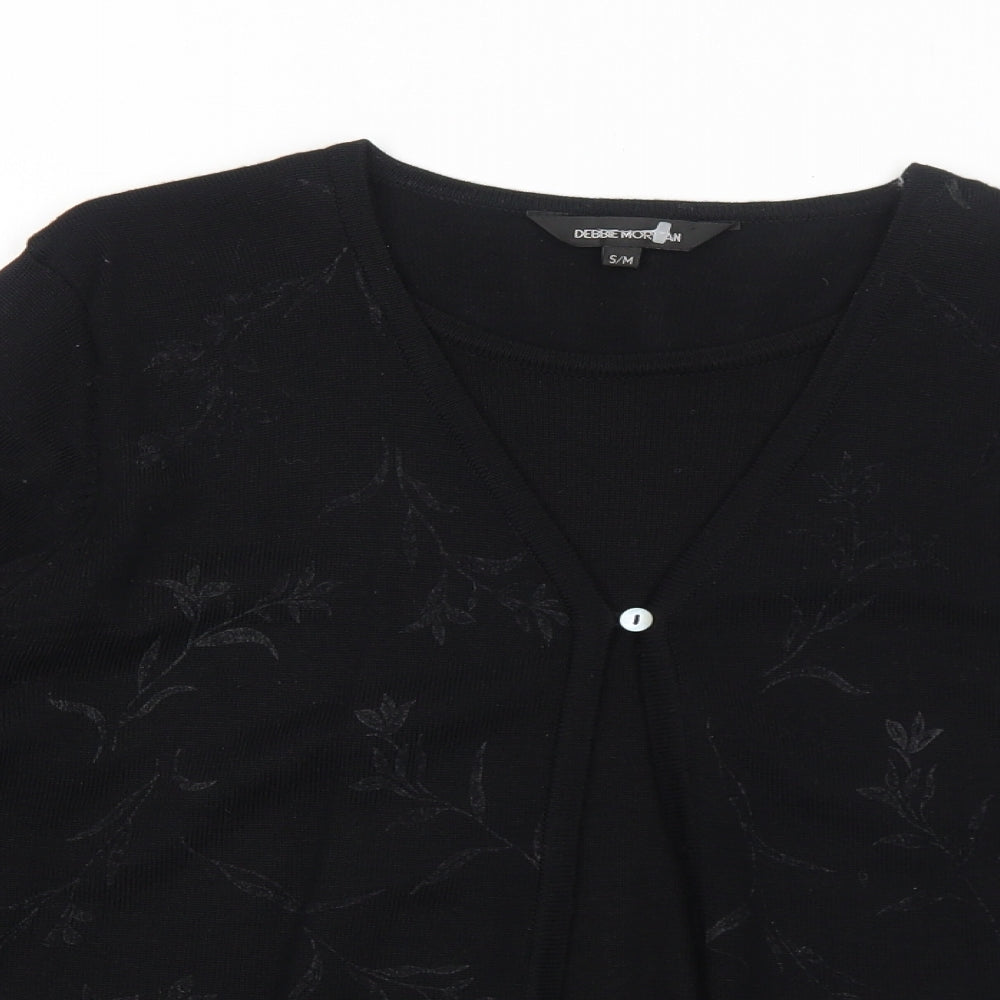 Womens UK Size S Debbie Morgan Black Cardigan Jumper