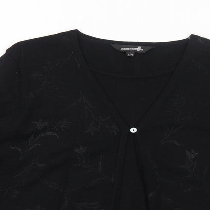 Womens UK Size S Debbie Morgan Black Cardigan Jumper