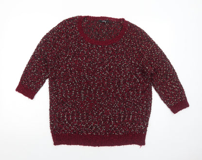Womens UK Size L Bonmarché Red Pullover Jumper