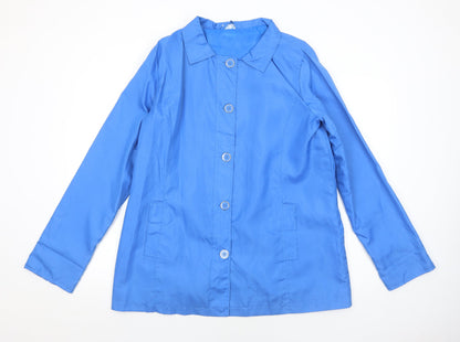 Womens UK Size 14 Anne De Lancay Blue Pea Coat
