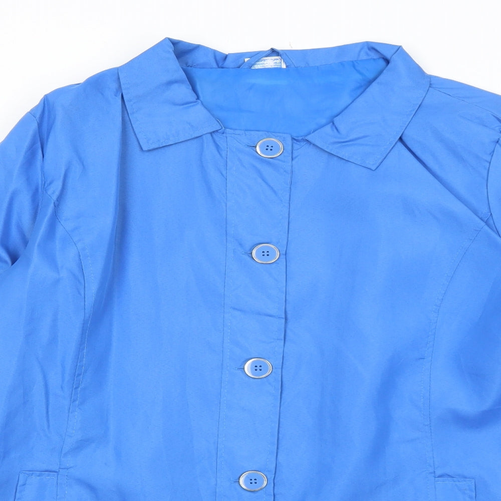 Womens UK Size 14 Anne De Lancay Blue Pea Coat