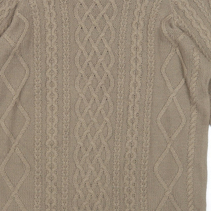 Womens UK Size M BASSINI Brown Pullover Jumper