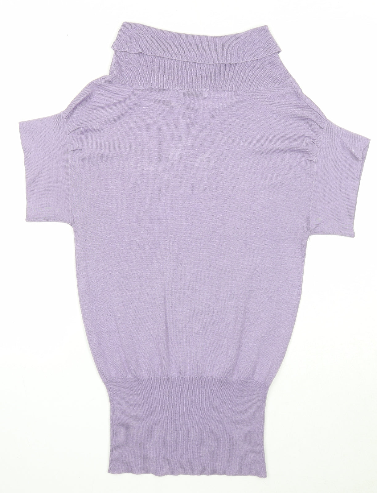 Look Womens Purple Cowl Neck Acrylic Pullover Jumper Size 8