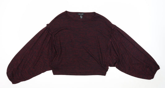 Womens UK Size S New Look Purple Basic Blouse