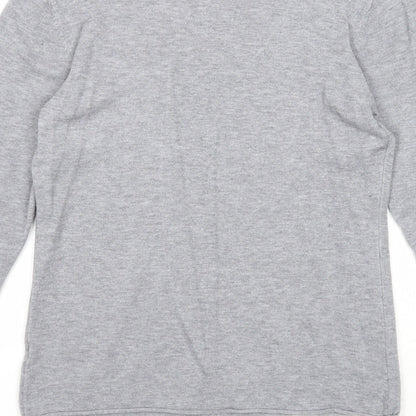 Marinello Womens Grey V-Neck Acrylic Pullover Jumper Size S