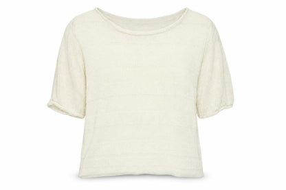 Doublefocus Womens White Round Neck Acrylic Pullover Jumper Size M