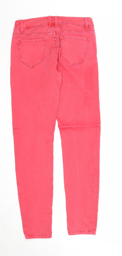 Womens UK Size 10 Yes Yes Regular Fit Skinny Pink Jeans