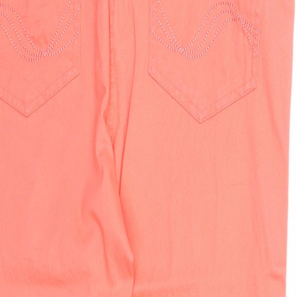 Wilkies Womens Pink Cotton Straight Jeans Size 10 Regular Zip