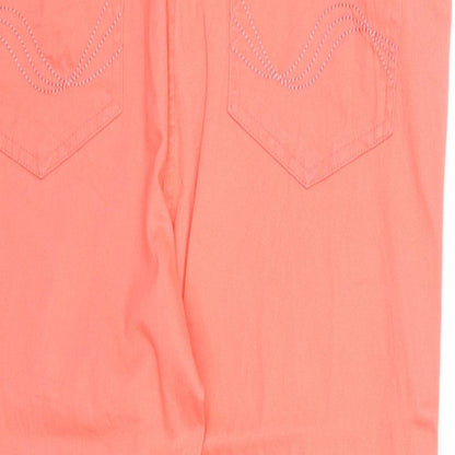 Wilkies Womens Pink Cotton Straight Jeans Size 10 Regular Zip
