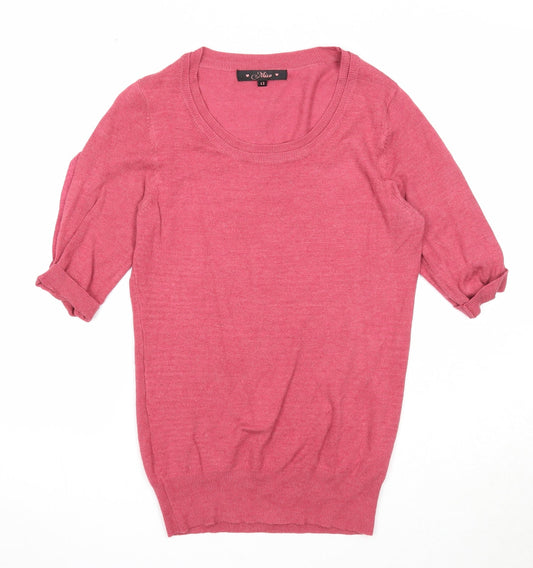 Womens UK Size 12 Miso Pink Pullover Jumper