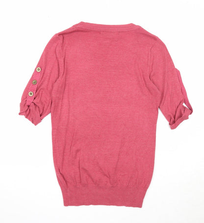 Womens UK Size 12 Miso Pink Pullover Jumper