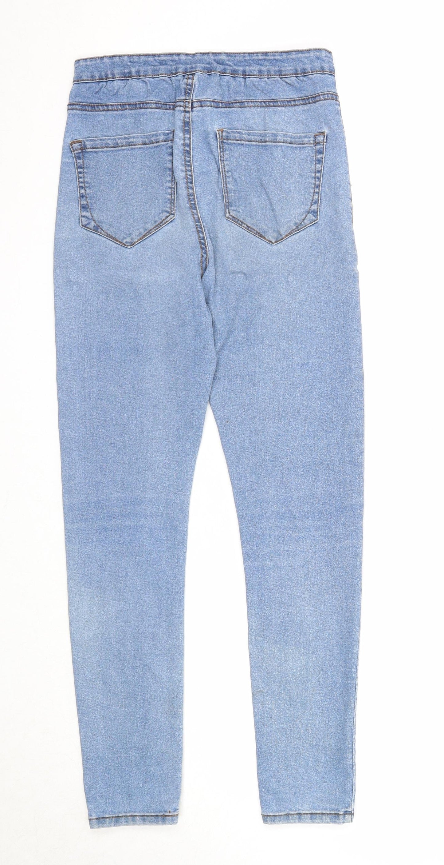 Denim & Co. Womens Blue Cotton Skinny Jeans Size 10 Regular Zip