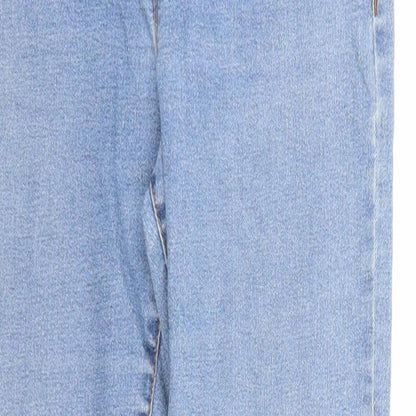 Denim & Co. Womens Blue Cotton Skinny Jeans Size 10 Regular Zip