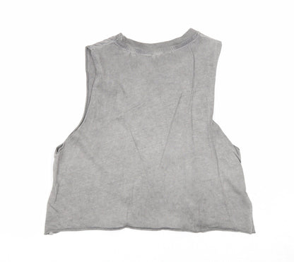 ASOS Womens Grey Cotton Basic Tank Size 8 Round Neck - Rogue Eagles