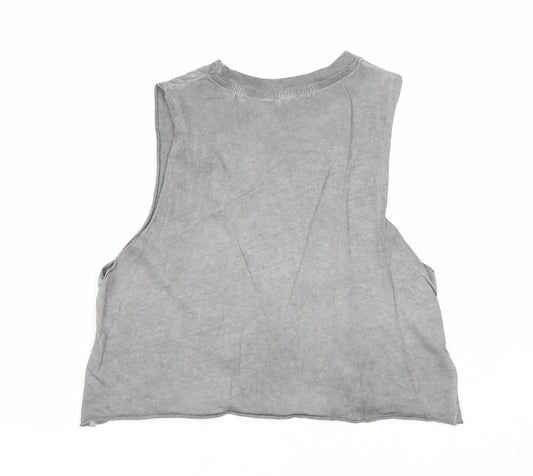 ASOS Womens Grey Cotton Basic Tank Size 8 Round Neck - Rogue Eagles