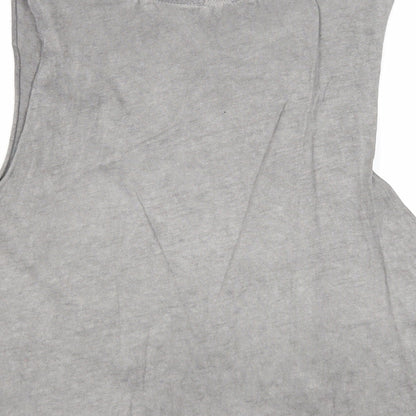 ASOS Womens Grey Cotton Basic Tank Size 8 Round Neck - Rogue Eagles