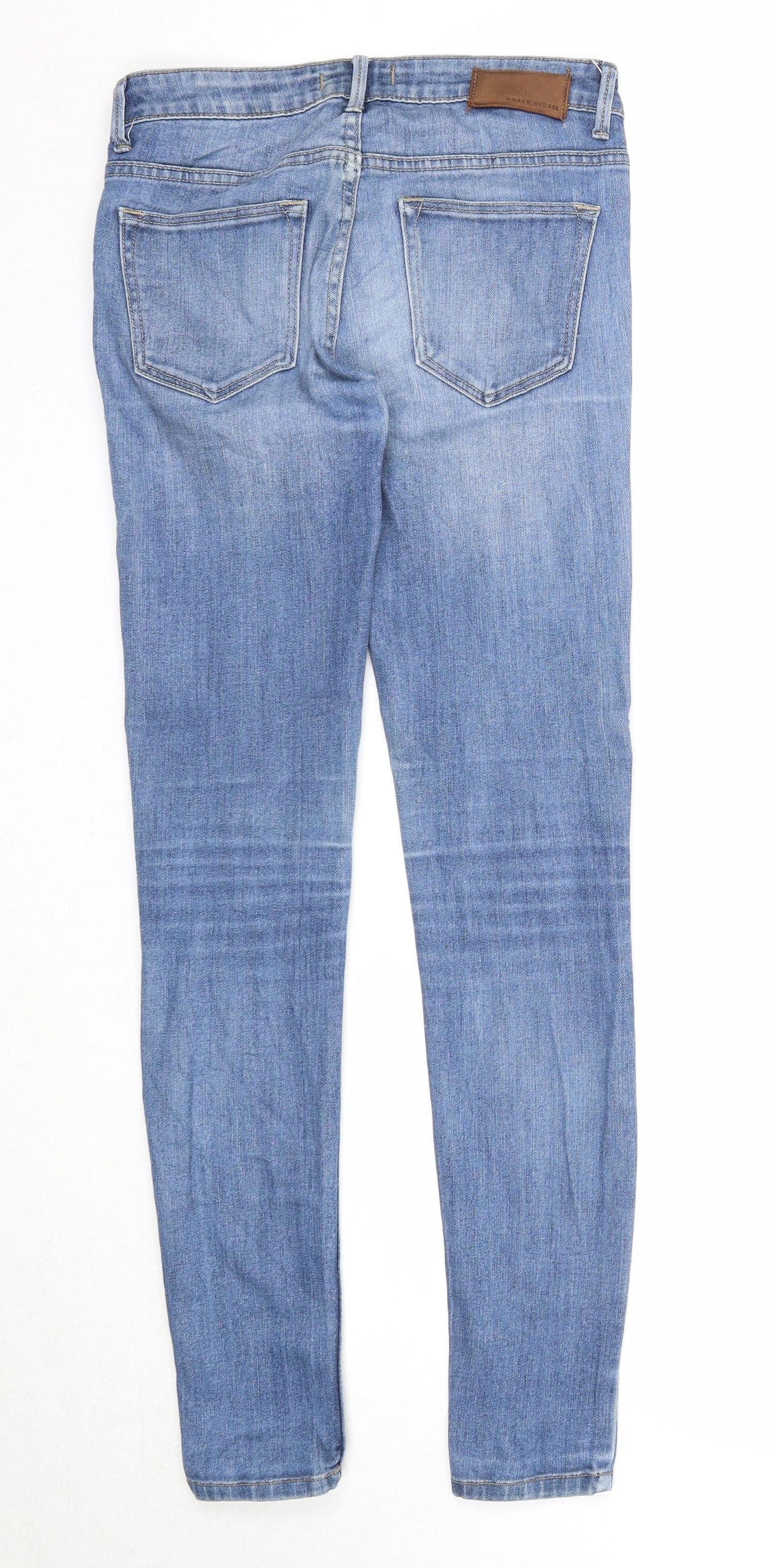 Womens UK Size 4 TALLY WEiJL Regular Fit Skinny Blue Jeans