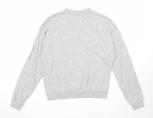 Divided Womens Grey Cotton Pullover Sweatshirt Size S Pullover - Not Your Bae
