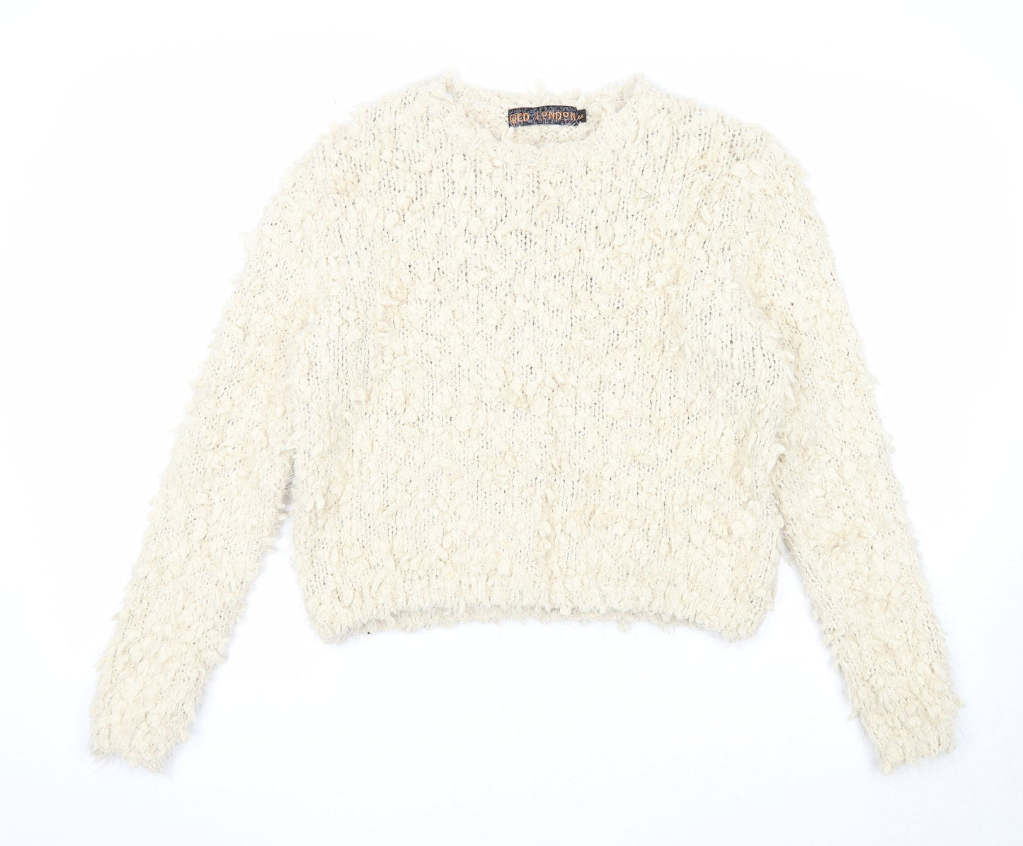 Womens UK Size M QED London Beige Pullover Jumper