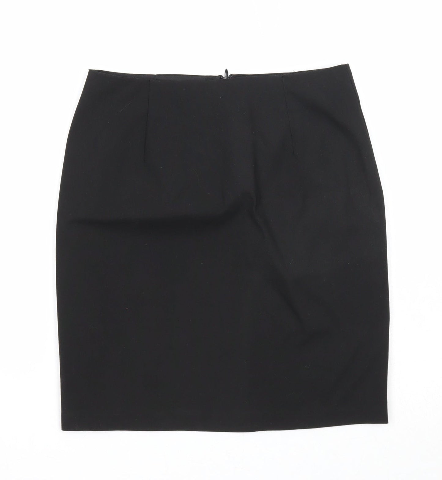 Marks and Spencer Girls Black Polyester Bandage Skirt Size 12-13 Years Regular Zip