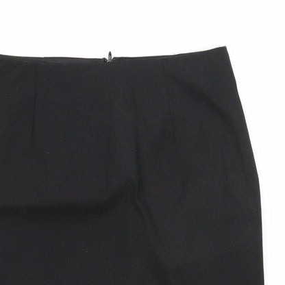 Marks and Spencer Girls Black Polyester Bandage Skirt Size 12-13 Years Regular Zip