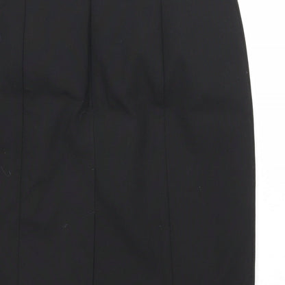 Marks and Spencer Girls Black Polyester Bandage Skirt Size 12-13 Years Regular Zip
