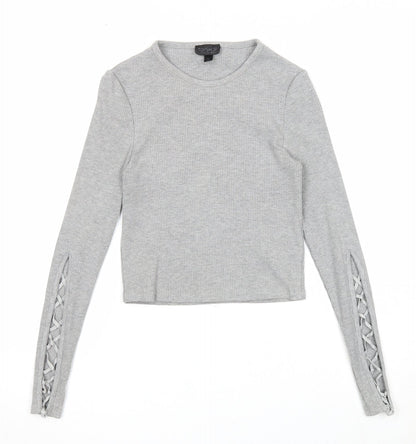 Womens UK Size 10 Topshop Grey Pullover Jumper