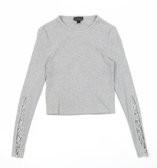 Womens UK Size 10 Topshop Grey Pullover Jumper