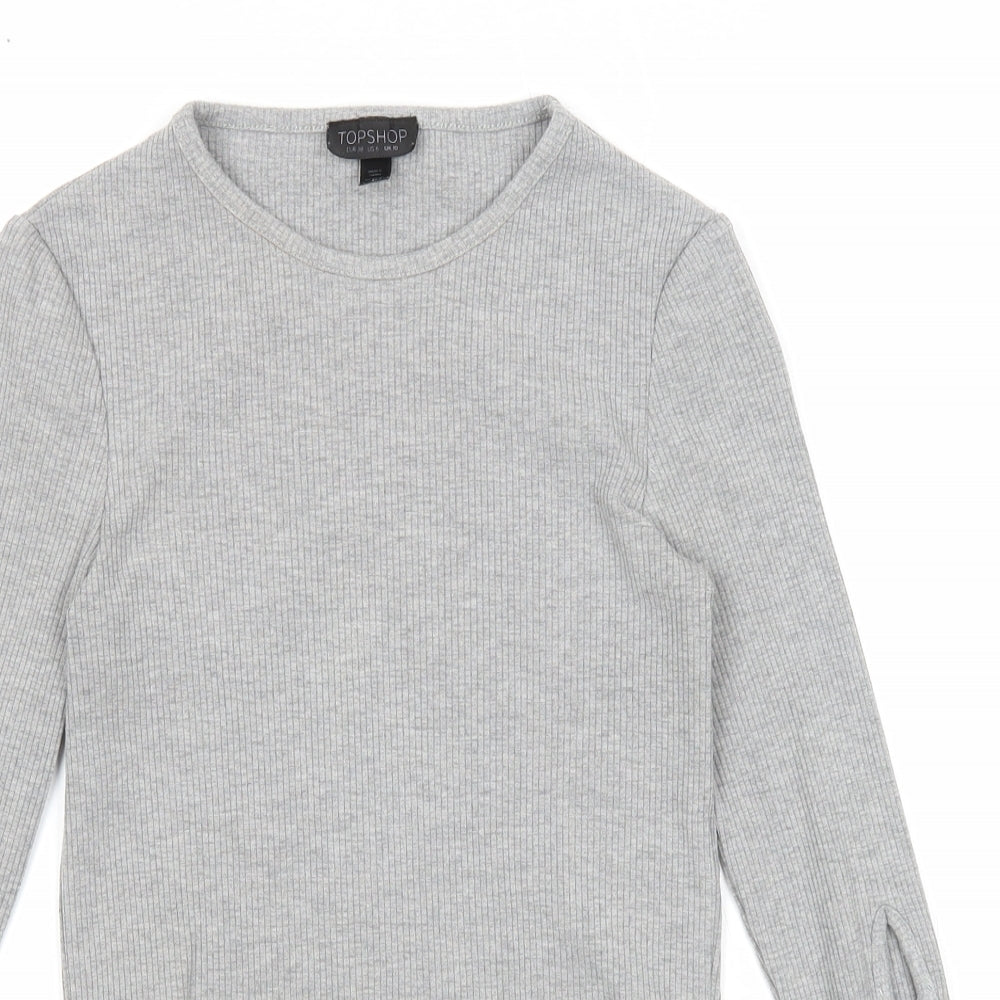 Womens UK Size 10 Topshop Grey Pullover Jumper