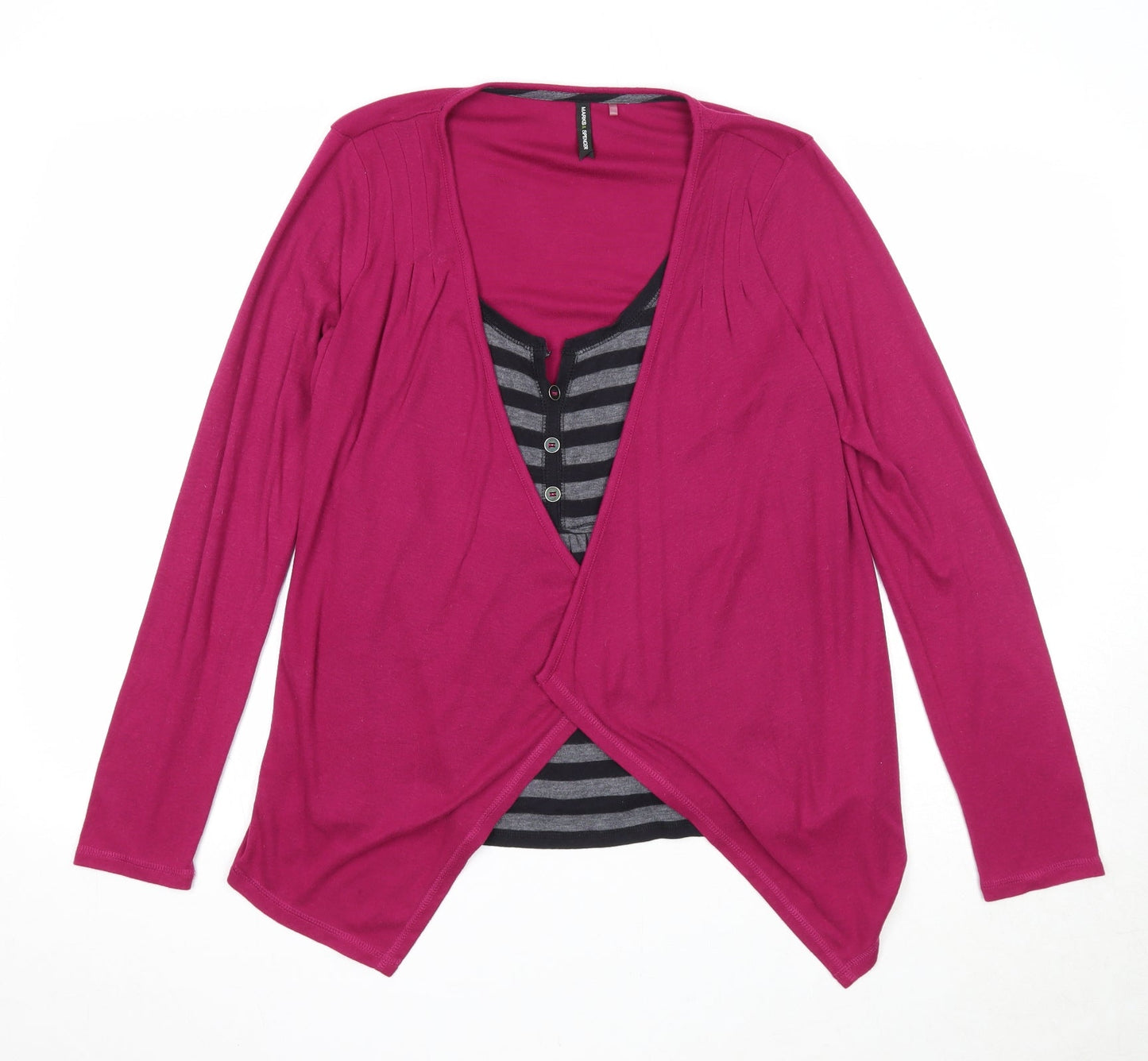 Womens UK Size 10 Marks and Spencer Purple Basic Blouse