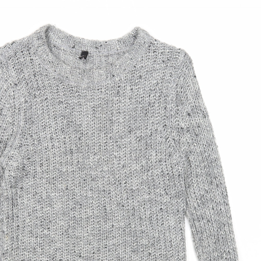 Womens UK Size XS Divided Grey Pullover Jumper