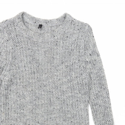 Womens UK Size XS Divided Grey Pullover Jumper