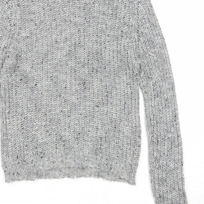 Womens UK Size XS Divided Grey Pullover Jumper