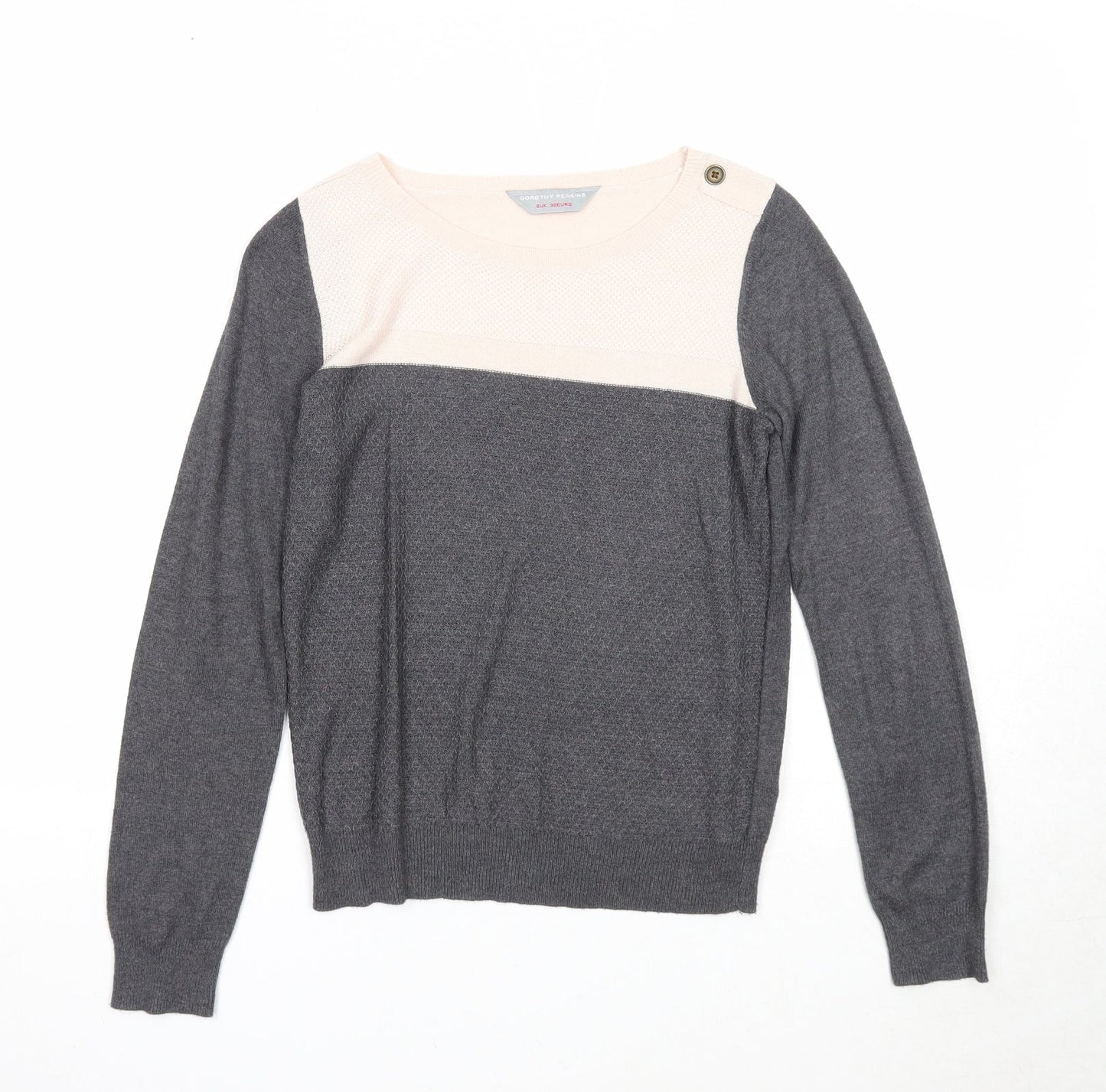 Womens UK Size 8 Dorothy Perkins Grey Pullover Jumper