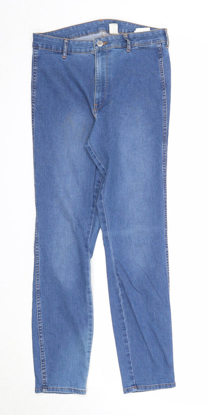 Womens UK Size 30 in H&M Regular Fit Straight Blue Jeans