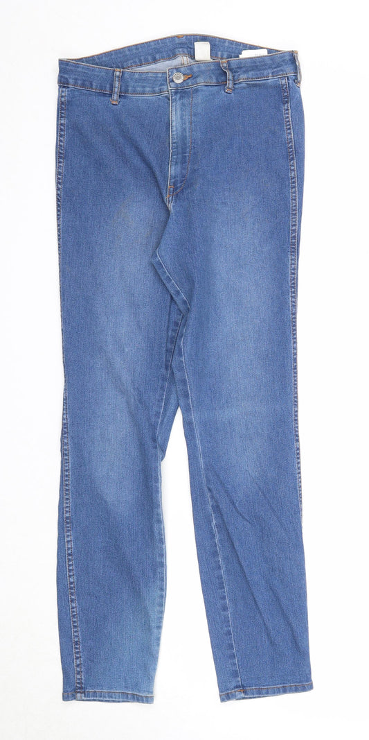 Womens UK Size 30 in H&M Regular Fit Straight Blue Jeans