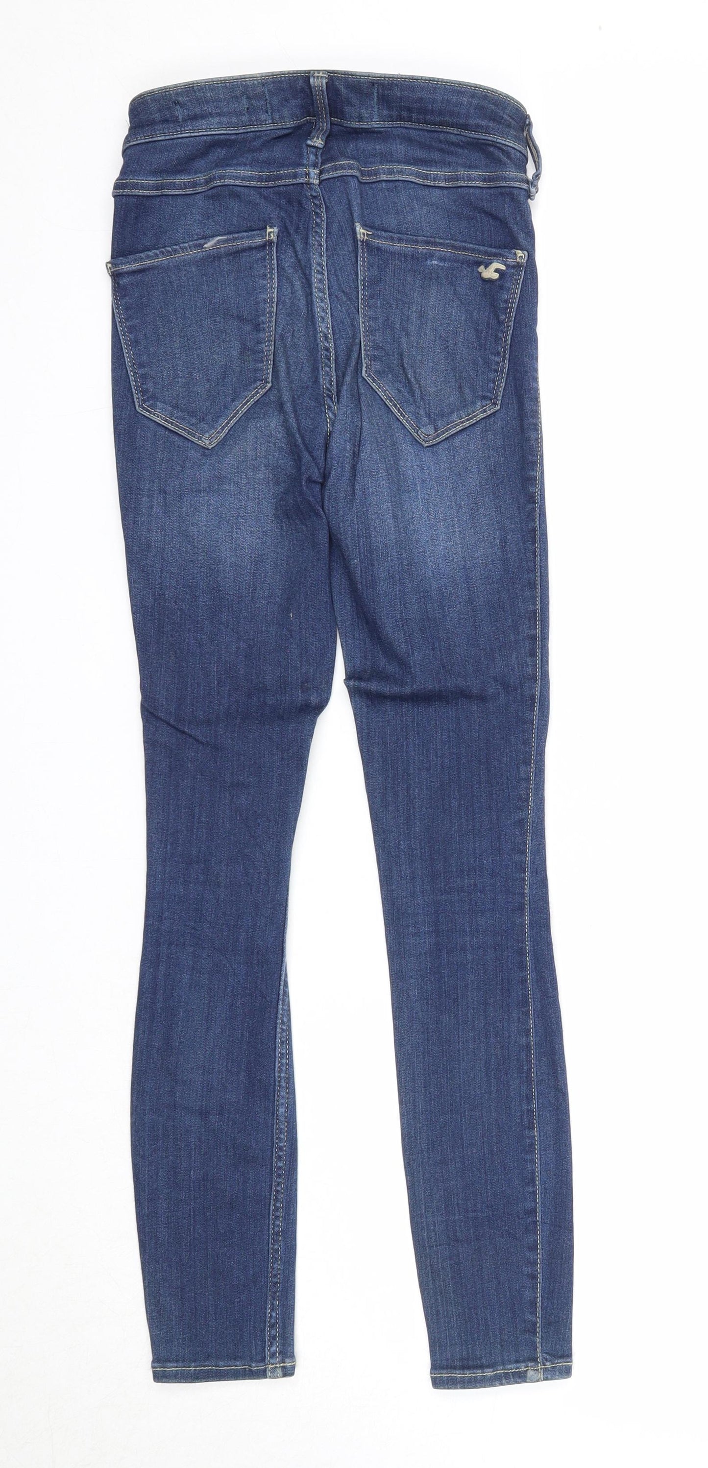 Hollister Womens Blue Cotton Skinny Jeans Size 23 in L26 in Regular Zip