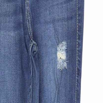 Hollister Womens Blue Cotton Skinny Jeans Size 23 in L26 in Regular Zip