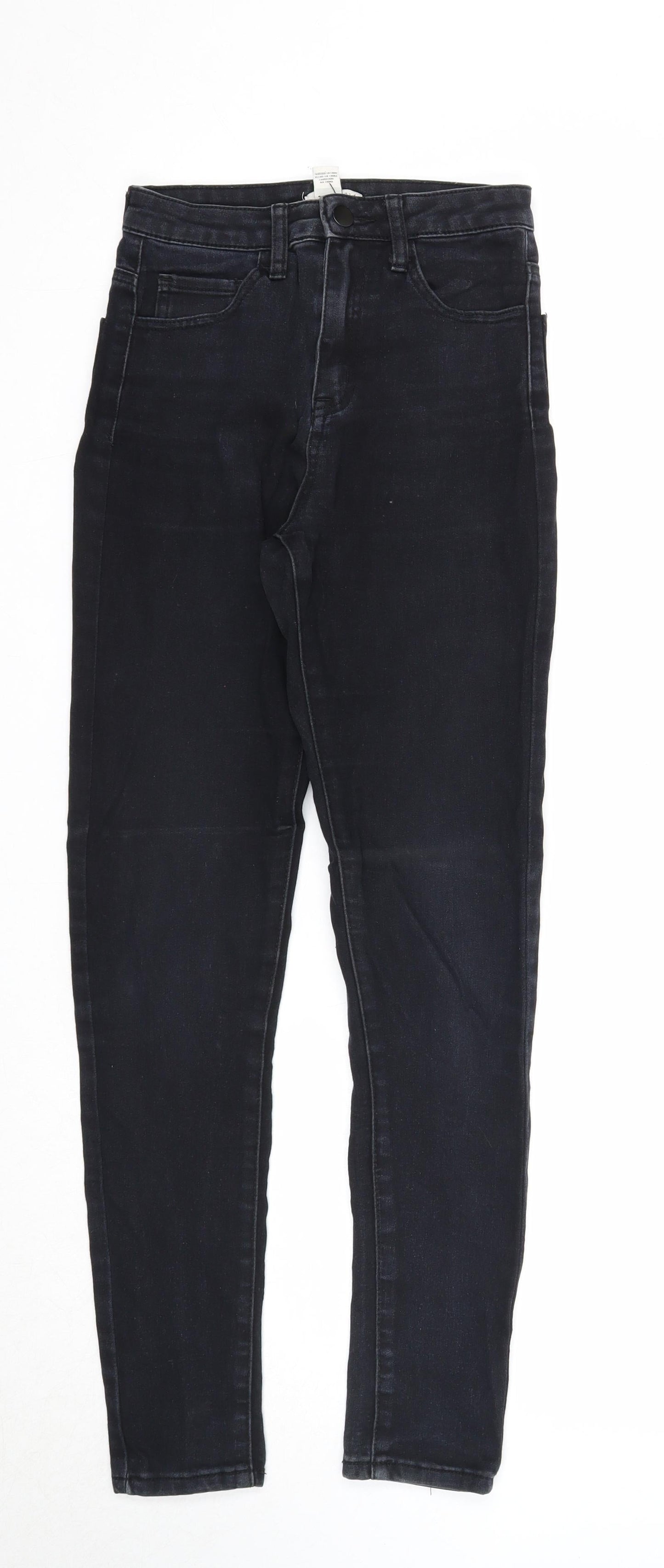 FOREVER 21 Womens Black Cotton Skinny Jeans Size 26 in Regular Zip