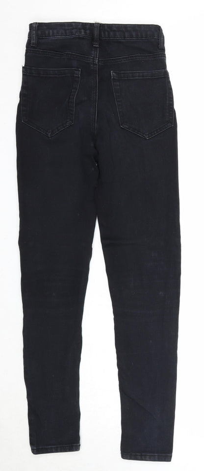 FOREVER 21 Womens Black Cotton Skinny Jeans Size 26 in Regular Zip
