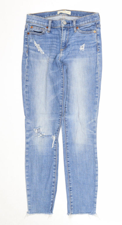 Gap Womens Blue Cotton Skinny Jeans Size 26 in Regular Zip