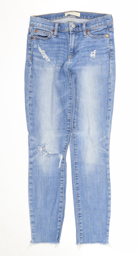 Gap Womens Blue Cotton Skinny Jeans Size 26 in Regular Zip