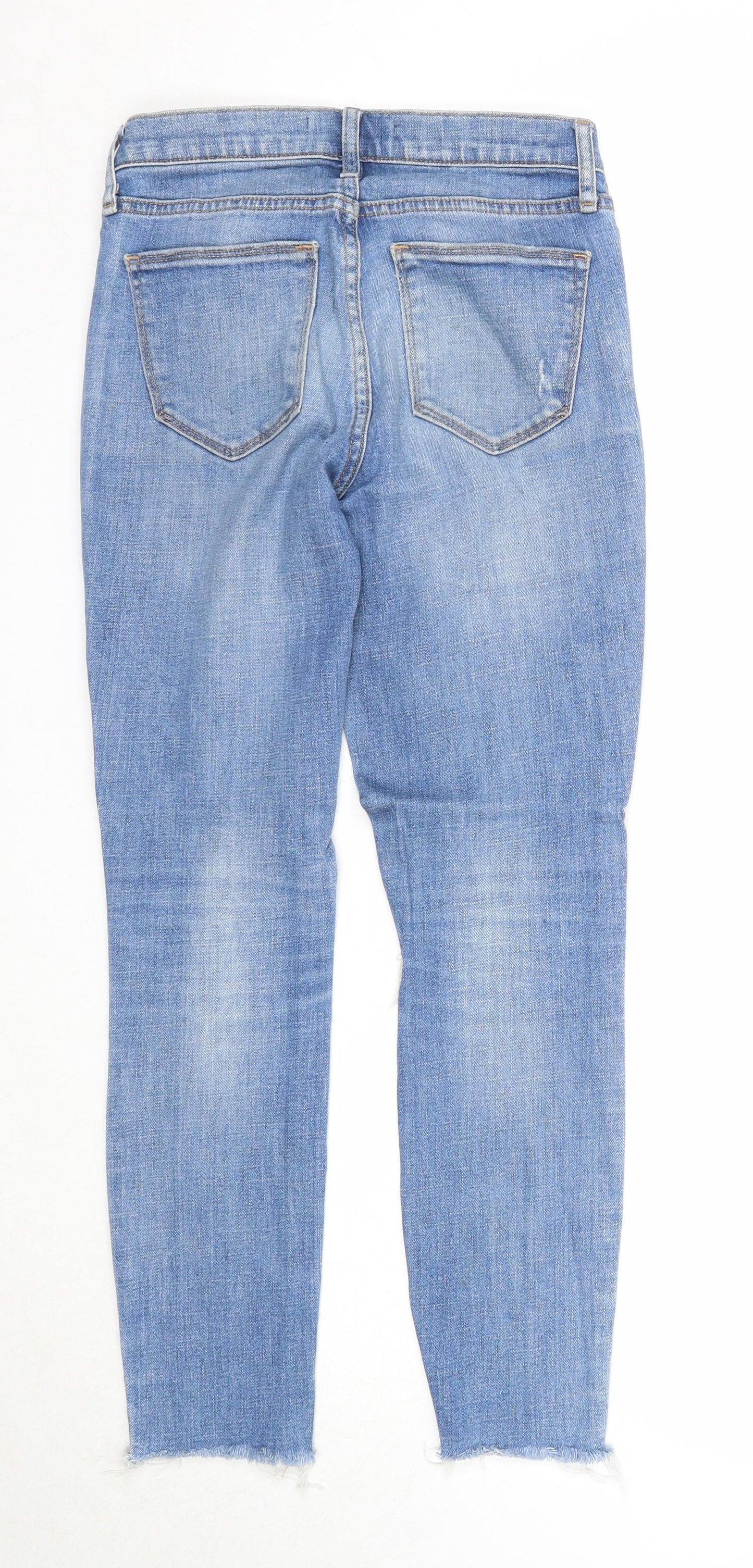 Gap Womens Blue Cotton Skinny Jeans Size 26 in Regular Zip