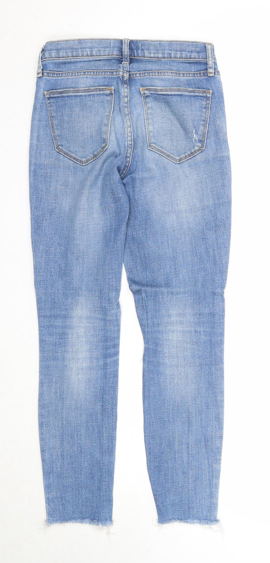 Gap Womens Blue Cotton Skinny Jeans Size 26 in Regular Zip