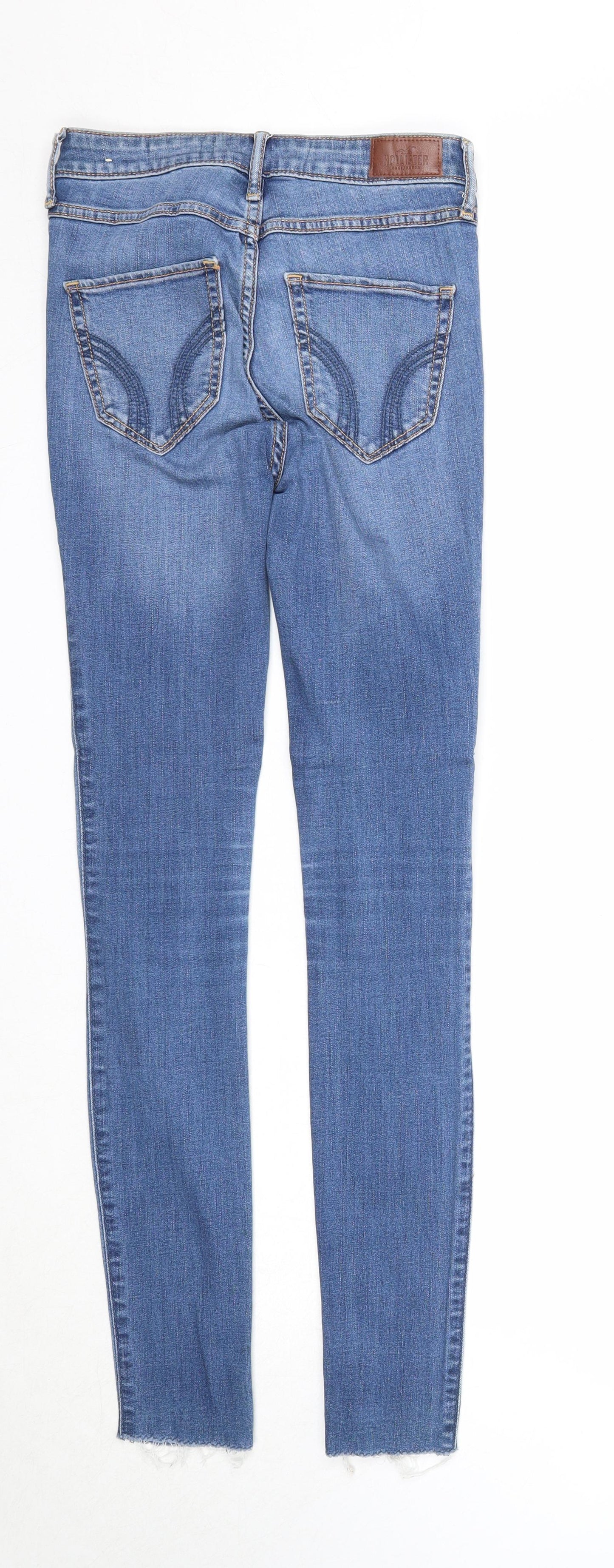 Hollister Womens Blue Cotton Skinny Jeans Size 24 in L30 in Regular Zip
