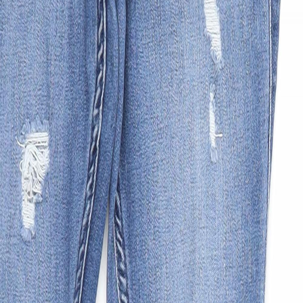 Hollister Womens Blue Cotton Skinny Jeans Size 24 in L30 in Regular Zip