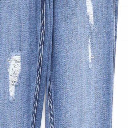 Hollister Womens Blue Cotton Skinny Jeans Size 24 in L30 in Regular Zip