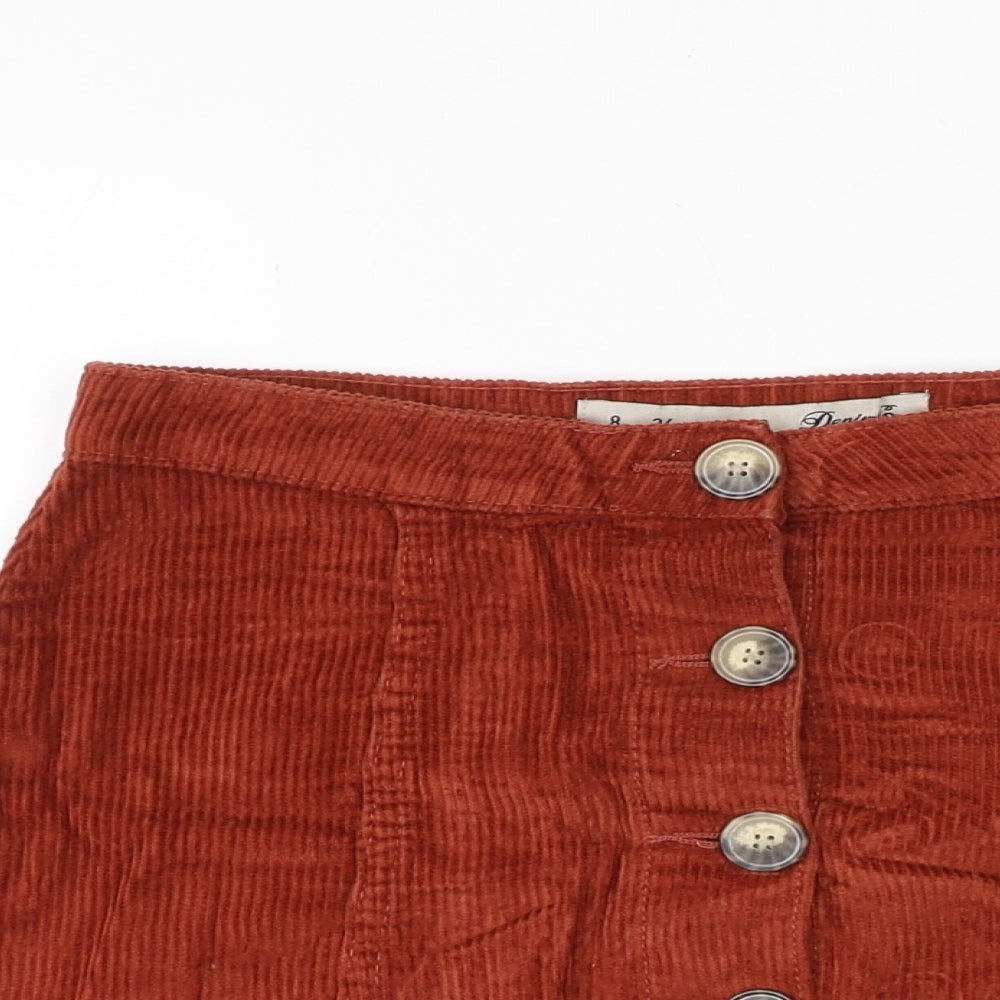 Womens UK Size 8 Denim & Co. A-Line Corduroy Skirt